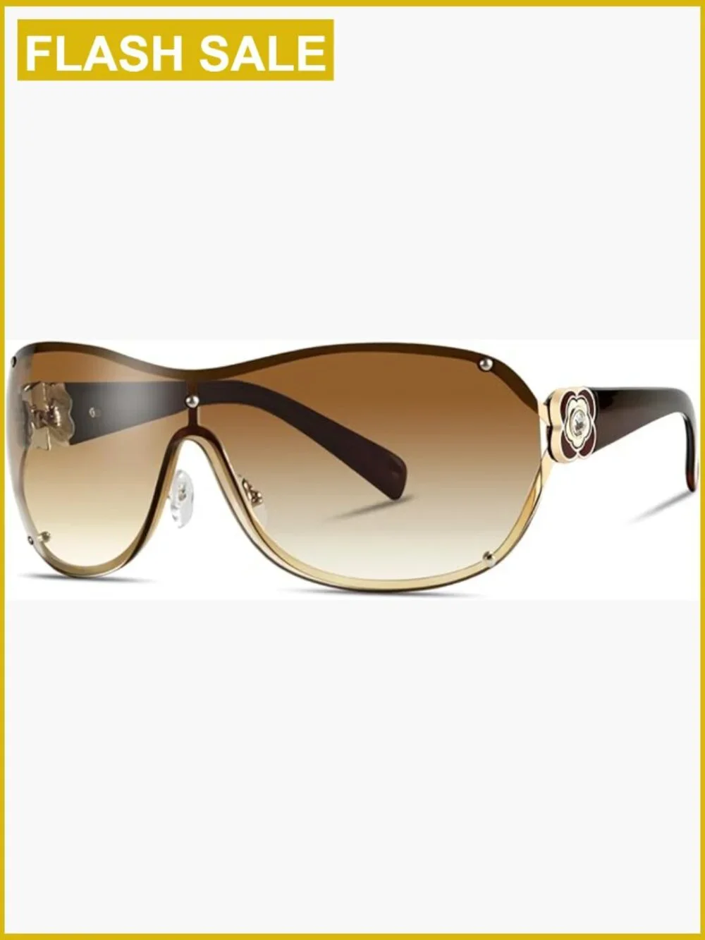 Y2K Wrap Around Oversized Retro Sunglasses UV400 Protection